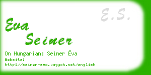 eva seiner business card