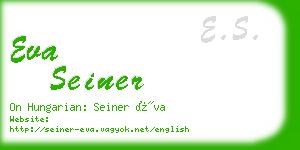 eva seiner business card